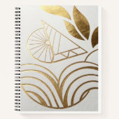 Gold Foil Abstract Nature Art Notizblock (Vorderseite)