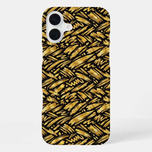 Gold Foil Abstract Pattern iPhone Hülle (Rückseite)