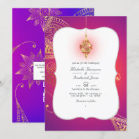 Gold Foil Arabian Bollywood QR Code UAWG Wedding
