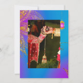 Gold Foil Arabian Bollywood Wedding Foto Save The Date (Rückseite)