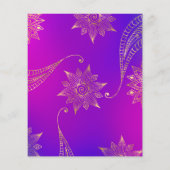 Gold Foil Arabian Bollywood Wedding Invitation Flyer (Hinten)