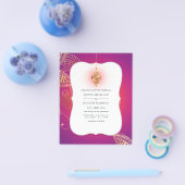 Gold Foil Arabian Bollywood Wedding Invitation Flyer (Einzeln)