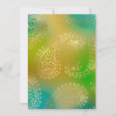 Gold Foil Arabian Bollywood Wedding Update Einladung (Rückseite)