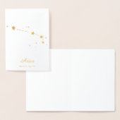 Gold Foil ARIES Zodiac Sign Constellation Folienkarte (Anzeige)