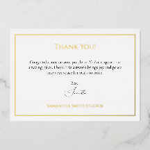 Gold Foil Art Sale Danke Kartenvorlage
