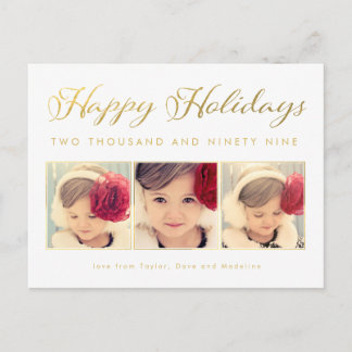 Gold Foil Babys 1. Weihnachtszeit Foto Postkarte