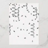 Gold Foil Balloon Birthday Folieneinladung (Rückseite)