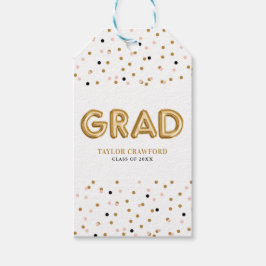 Gold Foil Balloon | Confetti Dots Abschluss Geschenkanhänger