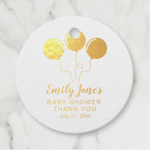 Gold Foil Balloons Baby Dusche Gefallen Tag