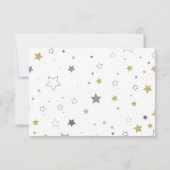 Gold Foil Balloons Twinkle Little Star Baby Dusche Dankeskarte (Rückseite)