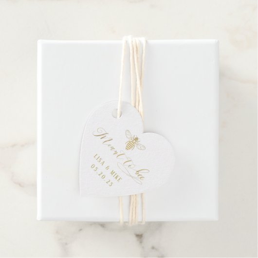 Gold Foil bedeutet Hochzeit Geschenkanhänger (Beispiel)