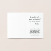 Gold Foil "Bitte komm zu meinem Musikfestival!" Ka Folienkarte (Innenseite)