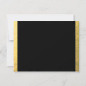 Gold Foil & Black Circle Wedding Card Einladung (Rückseite)