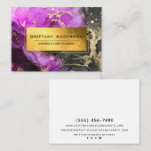 Gold Foil Black Lila Celestial Custom Visitenkarte (Vorne/Hinten)