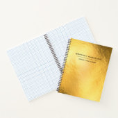 Gold Foil Black Typografy Business Planner Notizblock (Innenseite)
