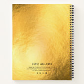Gold Foil Black Typografy Business Planner Notizblock (Rückseite)