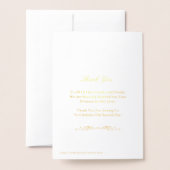 Gold Foil Blüh Frame Wedding Zeremony Programm (Rückseite mit Umschlag)