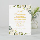 GOLD FOIL Blume 50 Jahre Jubiläum Foil Einladung (Stehend vorne)