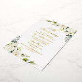 GOLD FOIL Blume 50 Jahre Jubiläum Foil Einladung (Gedreht)