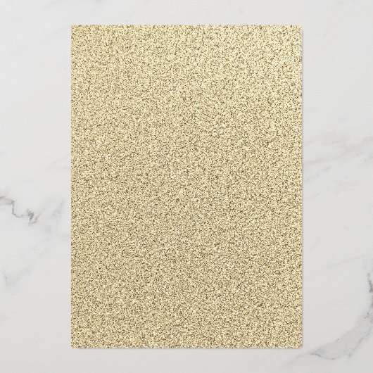 GOLD FOIL Blume 50 Jahre Jubiläum Foil Einladung (Rückseite)