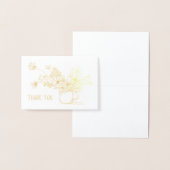 Gold Foil Blume Danke Karte (Anzeige)