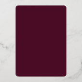 GOLD FOIL Blush Burgundy Floral Baby Showroom Folieneinladung (Rückseite)