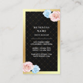 Gold Foil Blush Pink Cake Balloons Event Plane Visitenkarte (Rückseite)