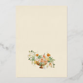 GOLD FOIL Boho Floral Brunch Einladung (Rückseite)