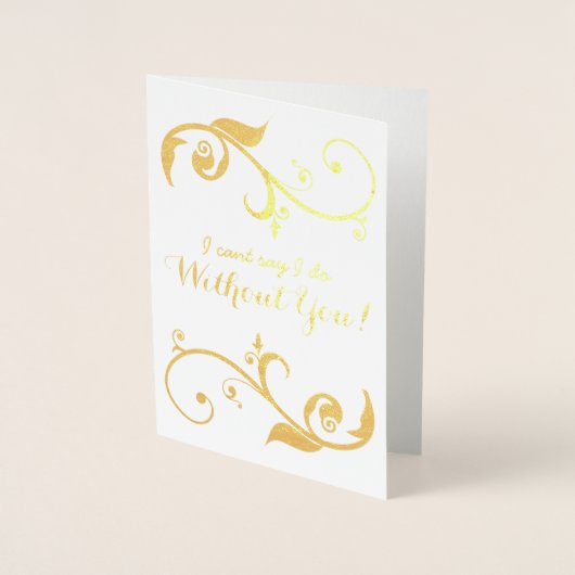 Gold Foil Bridesmaid Card Folienkarte (Vorderseite)