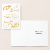 Gold Foil Bridesmaid Card Folienkarte (Anzeige)
