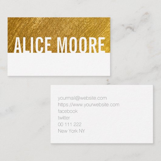 Gold Foil Business Card Visitenkarte (Vorne/Hinten)