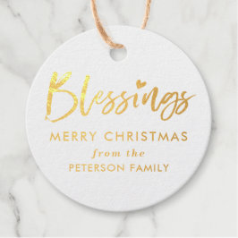 Gold Foil Calligrafy Segnungen Weihnachtsgeschenk Geschenkanhänger