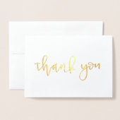Gold Foil Calligraphie Danke Karte (Vorderseite mit Umschlag)