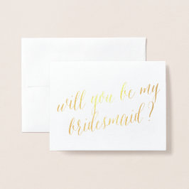 Gold Foil Calligraphy Chic ist mein Foto für Bride Folienkarte