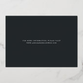 Gold Foil Calligraphy Confetti Save the Date Card Folieneinladung (Rückseite)