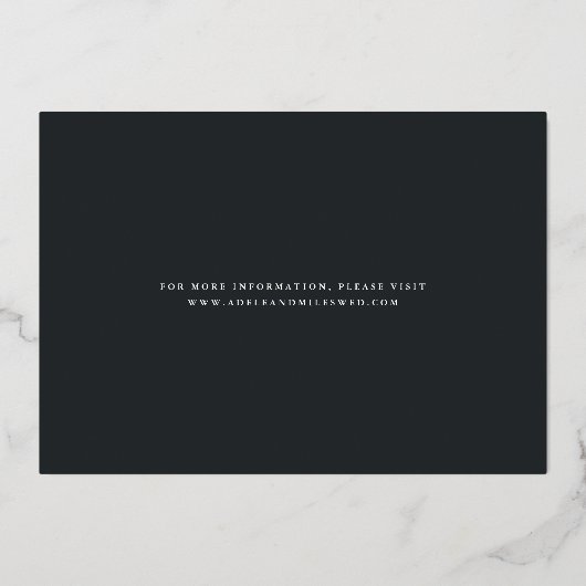 Gold Foil Calligraphy Confetti Save the Date Card Folieneinladung (Rückseite)