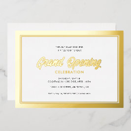 Gold Foil Calligraphy Grand Opening Folieneinladung