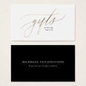 Gold Foil Calligraphy Modern Wedding Gift Registry (Vorne & Hinten)