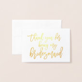 Gold Foil Calligraphy Wedding Dankeschön Karte (Vorderseite mit Umschlag)