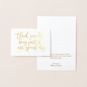 Gold Foil Calligraphy Wedding Dankeschön Karte (Anzeige)