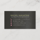 Gold Foil Calligraphy Yoga Meditation ZEN Symbol Visitenkarte (Rückseite)