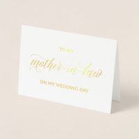 Gold Foil Card | an meine Mutter am Hochzeitstag