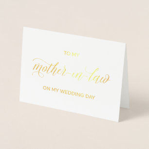 Gold Foil Card   an meine Mutter am Hochzeitstag Folienkarte