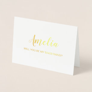 Gold Foil Card   Junggesellinnenabschiede Folienkarte