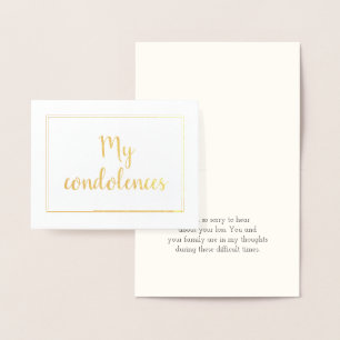 Gold Foil Card "Mein Beileid" Folienkarte