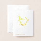 Gold Foil Card TIGER Denken Sie an Ihren benutzerd Folienkarte (Rückseite mit Umschlag)