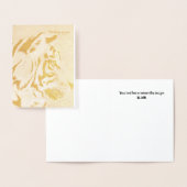 Gold Foil Card TIGER Denken Sie an Ihren benutzerd Folienkarte (Anzeige)