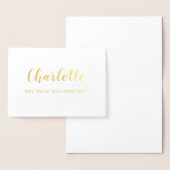 Gold Foil Card | Werden Sie meine Blume sein? Folienkarte (Anzeige)