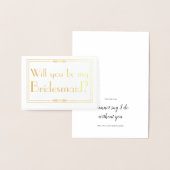 Gold Foil Card - Werden Sie meine Bridesmaid? Folienkarte (Anzeige)