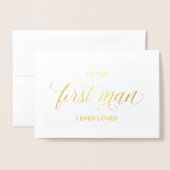 Gold Foil Card | zu meinem Vater an meinem Hochzei Folienkarte (Vorderseite mit Umschlag)